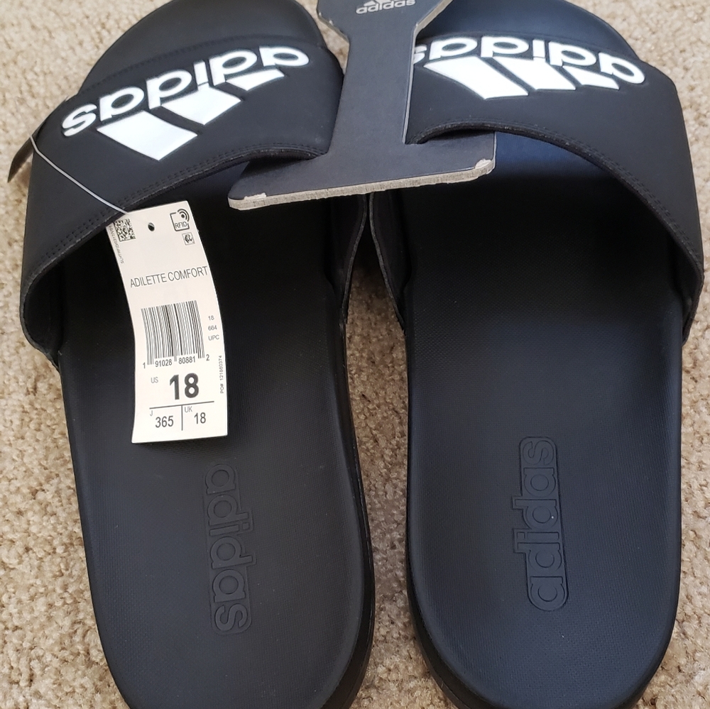 Men Adidas Adilette Comfort Slides.